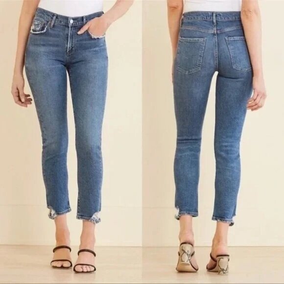 Agolde Toni Mid Rise Straight Jeans - Picture 1 of 6